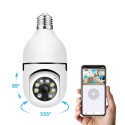 Smart security camera No brand PST-F1-3MP, 3.0Mp, PTZ, For socket E27, Wi-Fi, Tuya Smart, White - 91029