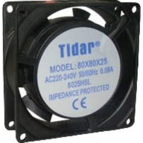 Ανεμιστηρας 80X80X25 230Vac Ρουλεμαν Καλωδιου Rqa8025-Hbl2 Tid