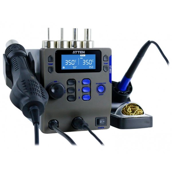 Σταθμος Κολλησης Διπλος Smd 65/800W Κεραμικος Lcd St-8802 Atn