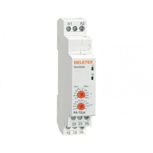 Χρονικο Relay Ραγας Αστερα-Τριγωνου 2No 12-240Vac/dc Rs-Ts24 Reletek (Τεμάχια 2)