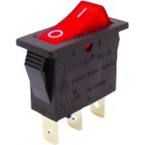 Διακοπτης Rocker Μεσαιος 3P Με Λυχνια On-Off 16A/250V Κοκκινος Rk1-15B 1X1Ν B/r"0-" Soken Διακοπτης Rocker Μεσαιος 3P Με Λυχνια On-Off 16A/250V Κοκκινος Rk1-15B 1X1Ν B/r"0-" Soken
