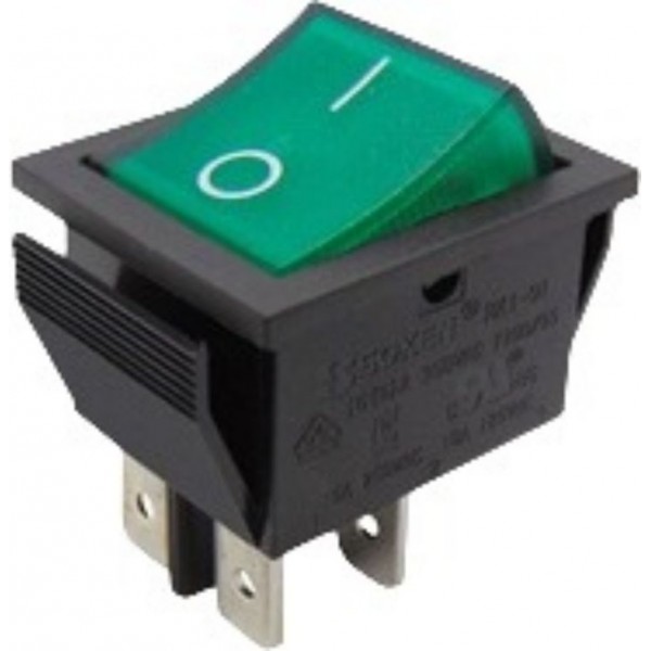 Διακοπτης Rocker Μεγαλος 4P Με Λυχνια Ον-Off 16A/250V Πρασινος Rk1-01 2Χ1N B/G"0-" Soken Διακοπτης Rocker Μεγαλος 4P Με Λυχνια Ον-Off 16A/250V Πρασινος Rk1-01 2Χ1N B/G"0-" Soken