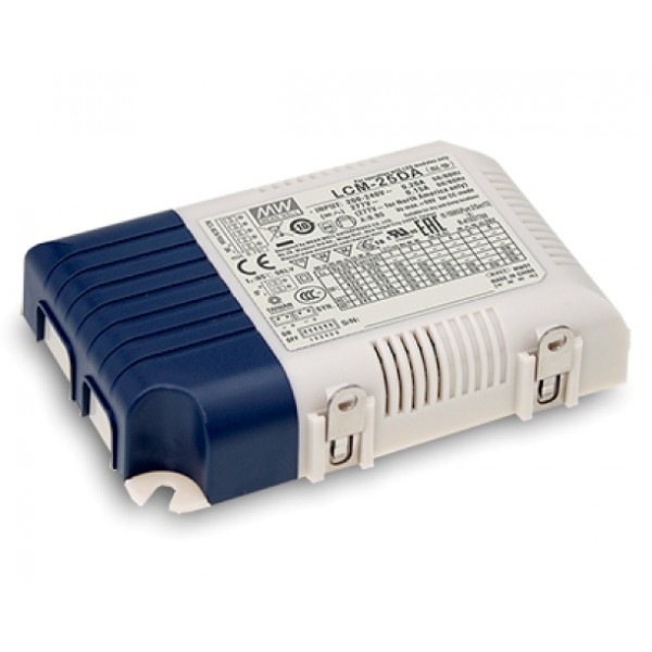 Τροφοδοτικο Led 25W/350-1050Ma Pfc Ip20 Dali-2 Push Button Lcm-25Da2 Mean Well