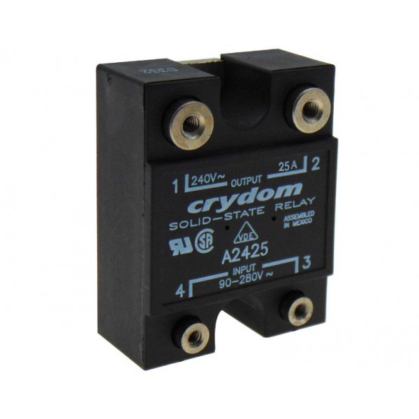 Relay Solid State Panel 25A 90-280Vac Input A2425 Crydom (Τεμάχια 2)