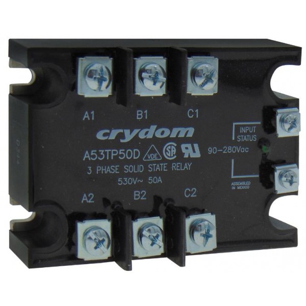 Relay Solid State Panel 3Φ 50A 90-280Vac Input A53Tp50D Crydom (Τεμάχια 2)