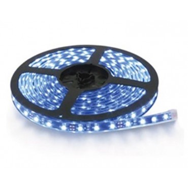 Φωτοσωληνας Μονοκαναλος Led Flat 11X18Mm Διαφανες Σωμα Μπλε Led 50M Με Τρια Σετ Αξεσουαρ Sgr