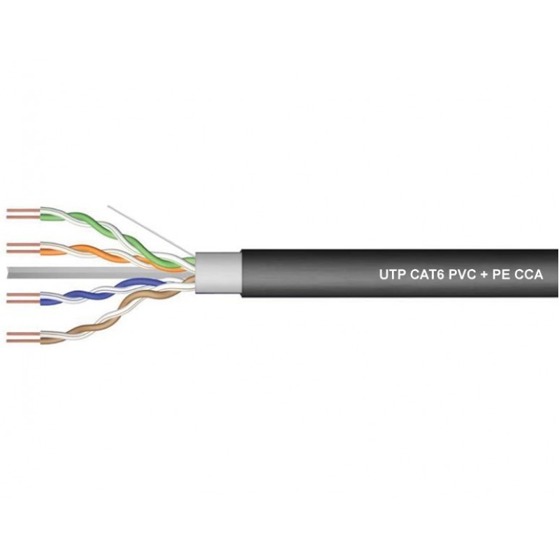 Καλωδιο Lan Cat6 Utp 4P Solid Pet (Pvc+Pe) Data Μαυρο 305M Z-Link (Κουλούρα 305m) Καλωδιο Lan Cat6 Utp 4P Solid Pet (Pvc+Pe) Data Μαυρο 305M Z-Link (Κουλούρα 305m)