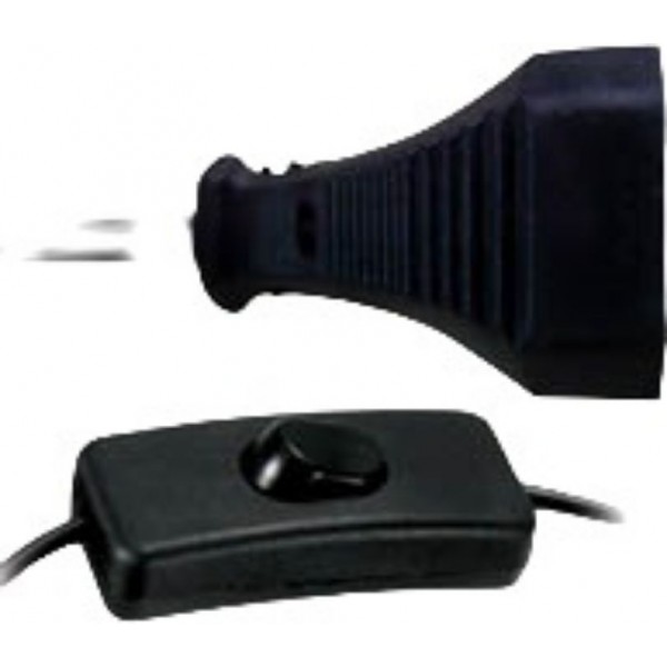 Καλωδιο Τροφοδοσιας 2X0.75Mm² 2M Διπολικο Μαυρο Με Διακ.ous