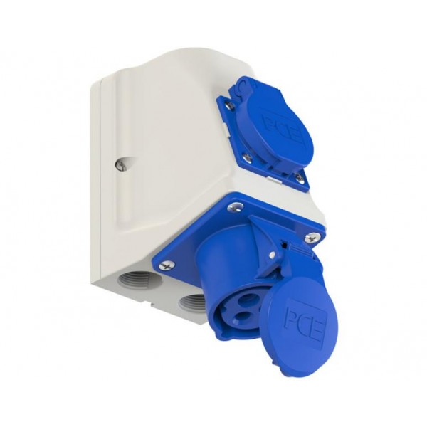 Πριζα Τοιχου Θηλυκη 3P 16A Με Πριζα Σουκο Ip44 9213-6 Pce (Τεμάχια 2)