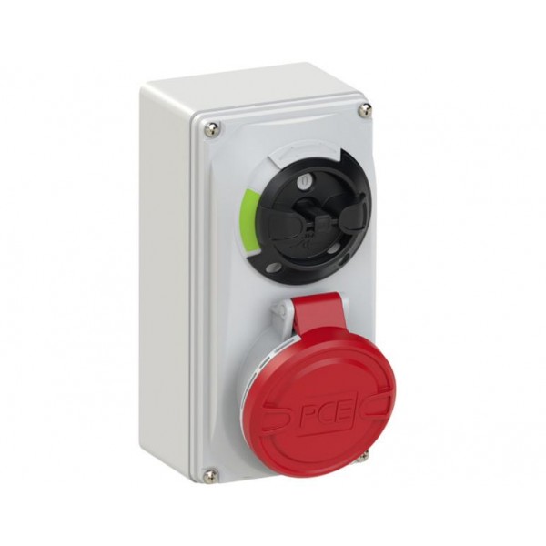 Πριζα Τοιχου Θηλυκη 5P 16A Με Διακοπτη Και Μανδαλωση Ip44 6115-6 Pce