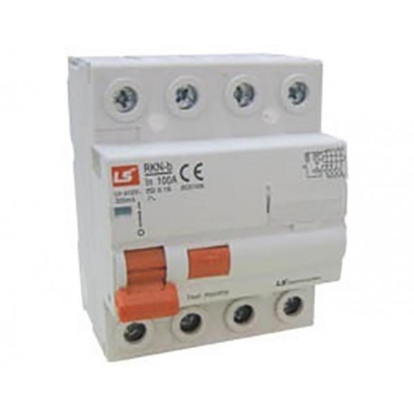 Relay Διαφυγης 4P 80A 100Ma Type Ac Rkn-B Lg (Τεμάχια 2)