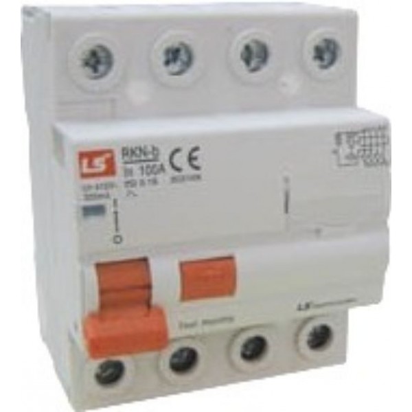 Relay Διαφυγης 4P 100A 100Ma Type Ac Rkn-B Lg (Τεμάχια 2)