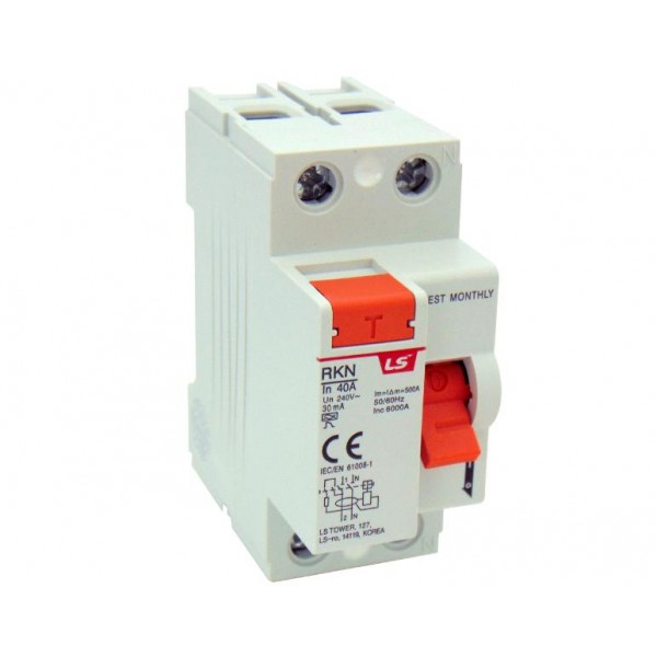 Relay Διαφυγης 2P 40A 30Ma Type A Rkn Lg (Τεμάχια 2)
