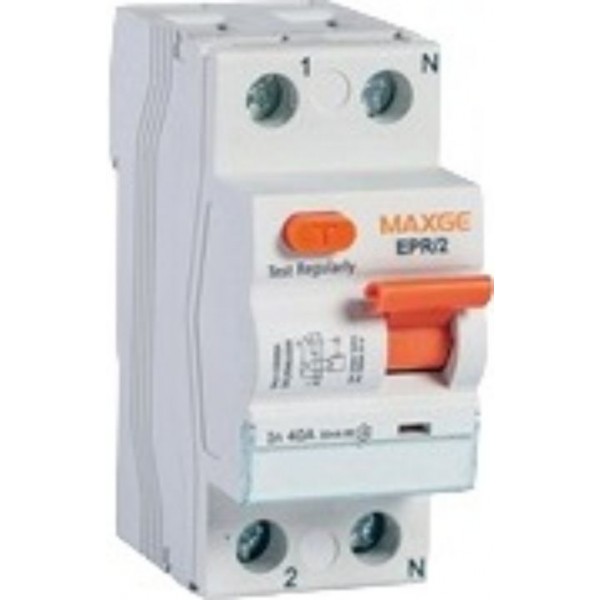 Relay Διαφυγης 2P 63A 30Ma Type A Epr-2 Maxge (Τεμάχια 2)