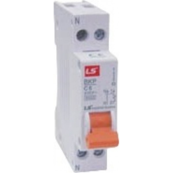 Ασφαλεια Ραγας 1P+N C 1A 4.5Ka 230Vac Bkp Lg