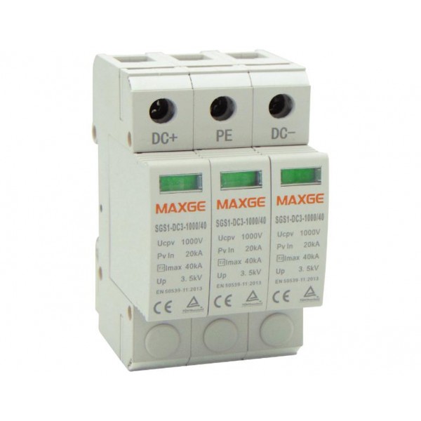 Αντικεραυνικα Ραγας 3P 40Ka 1000Vdc Sgs1-Dc Maxge (Τεμάχια 2)