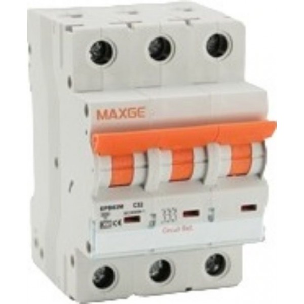 Ασφαλεια Ραγας 3P C 32A 6Ka 400Vac Epb-63M Maxge Ασφαλεια Ραγας 3P C 32A 6Ka 400Vac Epb-63M Maxge