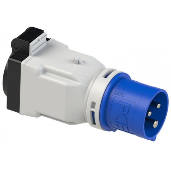 Adaptor Βιομηχανικο Αρσενικο 3P 16Α Σε Πριζα 16A Uk Ip44 9433103 Pce (Τεμάχια 2)