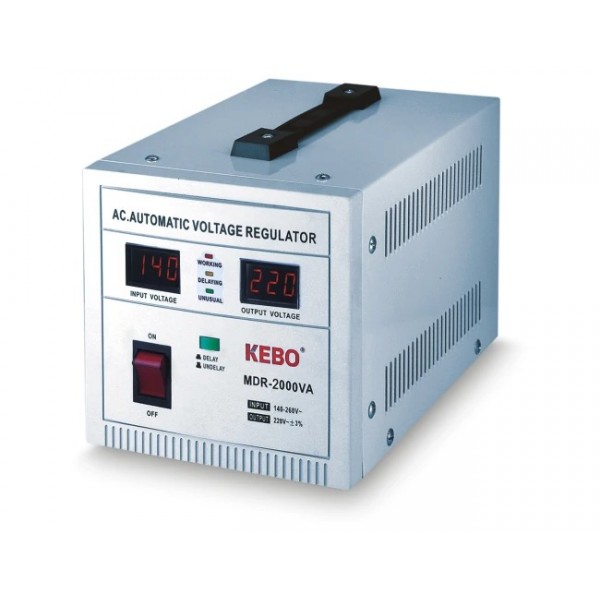 Σταθεροποιητησ-Ρυθμιστης Τασης 2000Va Ψηφιακος Servo (Mdr) Kebo