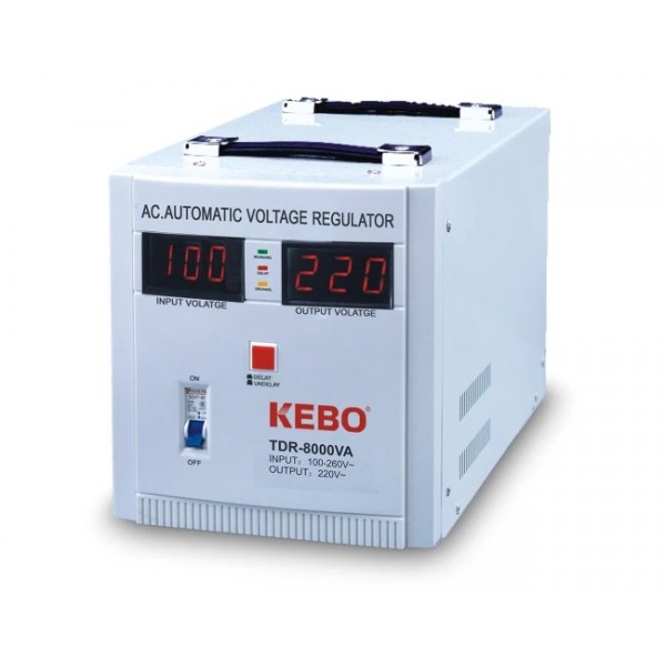 Σταθεροποιητησ-Ρυθμιστης Τασης 8000Va Ψηφιακος Υψηλης Αποδοσης (Tdr) Kebo