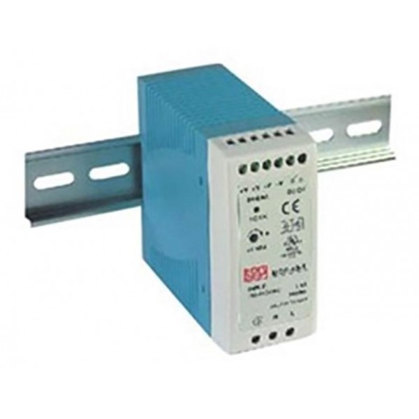 Τροφοδοτικο Ραγας 40.8W/24Vdc/1.7A Pfc Ultra Slim Mdr-40-24 Mean Well