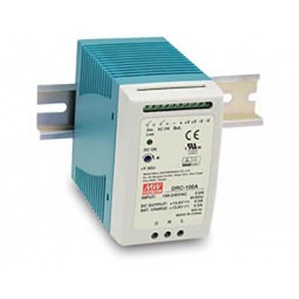 Τροφοδοτικο Ραγας 96.6W/13.8Vdc/4.5A Με Φορτιστη Μπαταριας (Ups) Drc-100A Mean Well