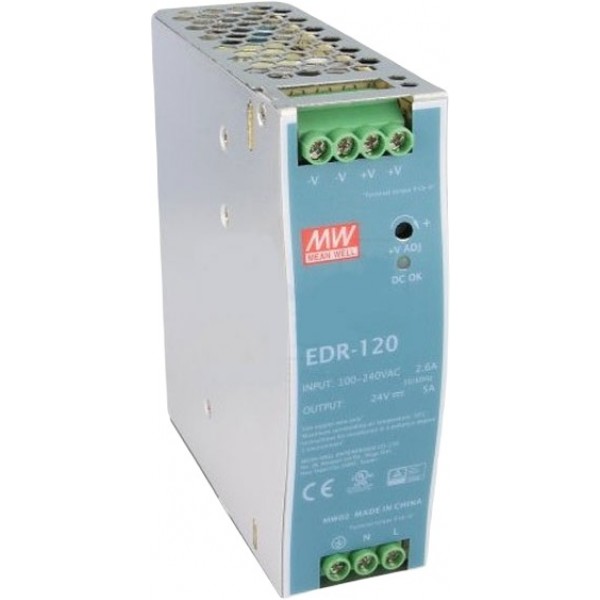 Τροφοδοτικο Ραγας 120W/12Vdc/10A Slim Edr-120-12 Mean Well