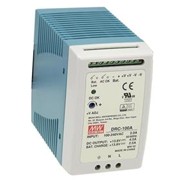 Τροφοδοτικο Ραγας 96.6W/27.6Vdc/2.25A Με Φορτιστη Μπαταριας (Ups) Drc-100B Mean Well