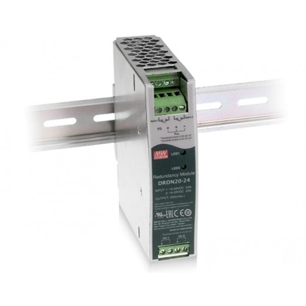 Module Redundant Ραγας 24V/20A Drdn20-24 Mean Well (Τεμάχια 2)