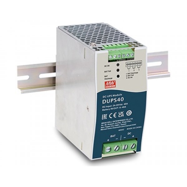 Module Dc-Ups Ραγας 24V/40A Dups40 Mean Well (Τεμάχια 2)