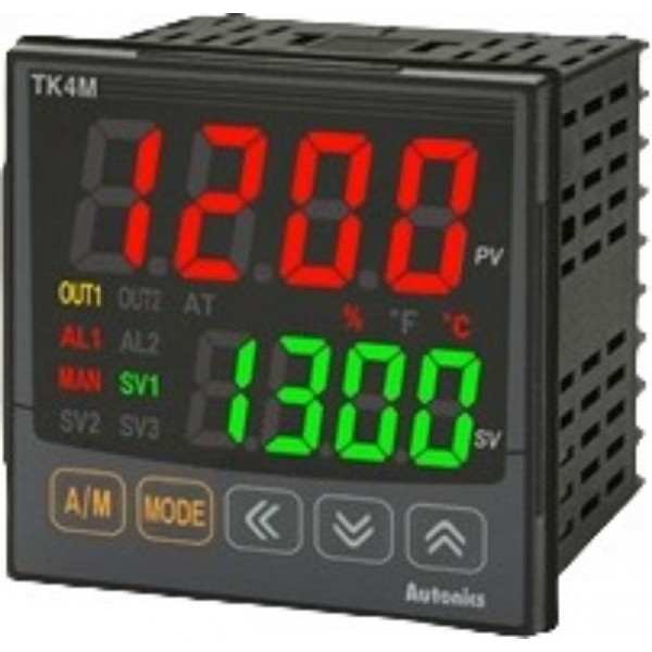 Ελεγκτης Θερμοκρασιας Ψηφιακος 72X72 100-240Vac Εξοδος 1C/o+1Alarm+Pv Tk4M-R4Rn Autonics