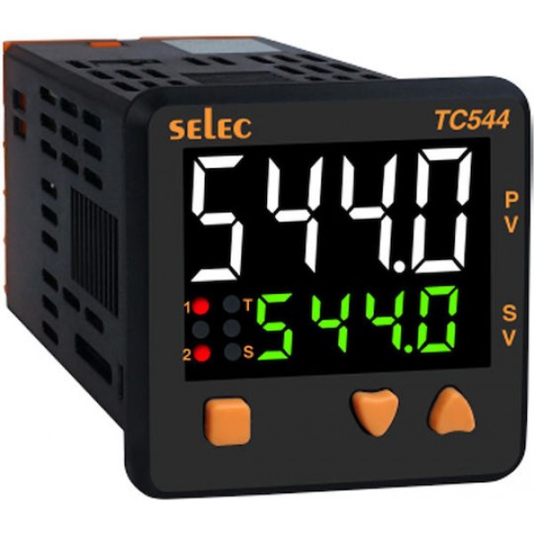 Ελεγκτης Θερμοκρασιας Ψηφιακος 48X48 90-270Vac/dc Εξοδος 2No+Ssr Tc544C Selec