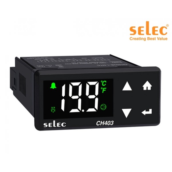 Ελεγκτης Θερμοκρασιας Ψηφιακος 72X36 90-270Vac/vdc Touch 1N/o Με Ntc 1.5M Ch403B-1-Ntc Selec