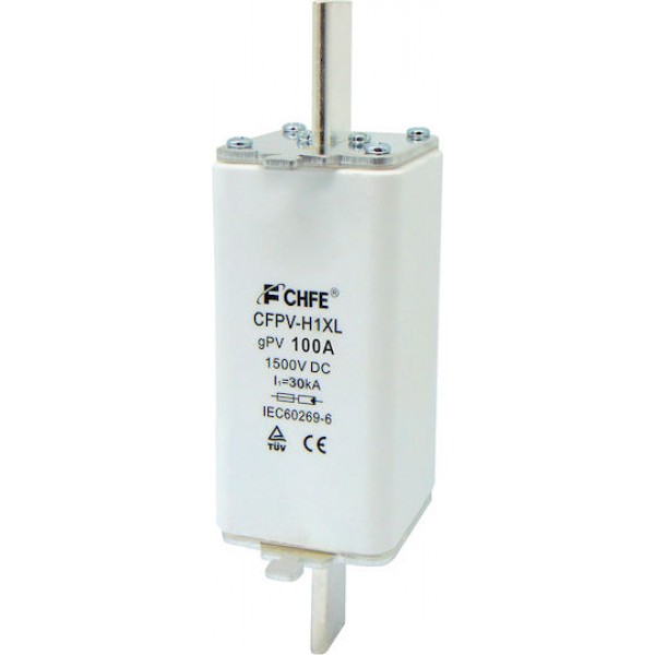 Ασφαλεια Μαχαιρωτη Φωτοβολταϊκων H1 100A 1500Vdc Gpv Cfpv-H1Xl Chf