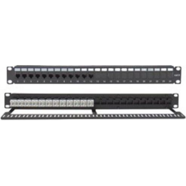 Patch Panel Cat6 Utp 12P 19" 1U Με Οδηγο Καλωδιων Safewell